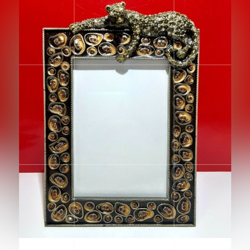 Tizo Leopard Embellished with Swarovski crystals  Picture Frame - Italy